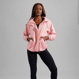 BuffBunny Collection Elemental Long Windbreaker in Pink Salt